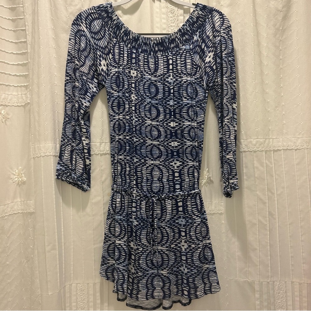 Lucy Love Off the Shoulder Blue Dress